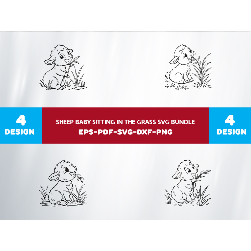 Sheep Baby Sitting In The Grass 0