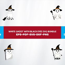 white ghost with black eyes