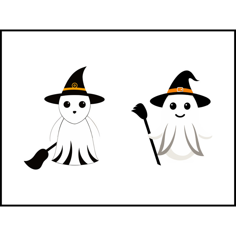 White Ghost With Black Eyes 1