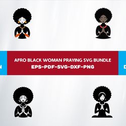 afro black woman praying
