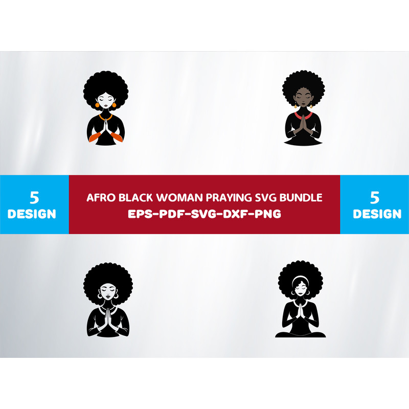 Afro Black Woman Praying 0