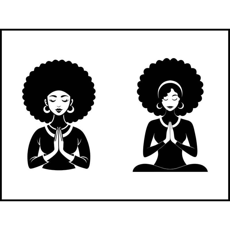 Afro Black Woman Praying 1