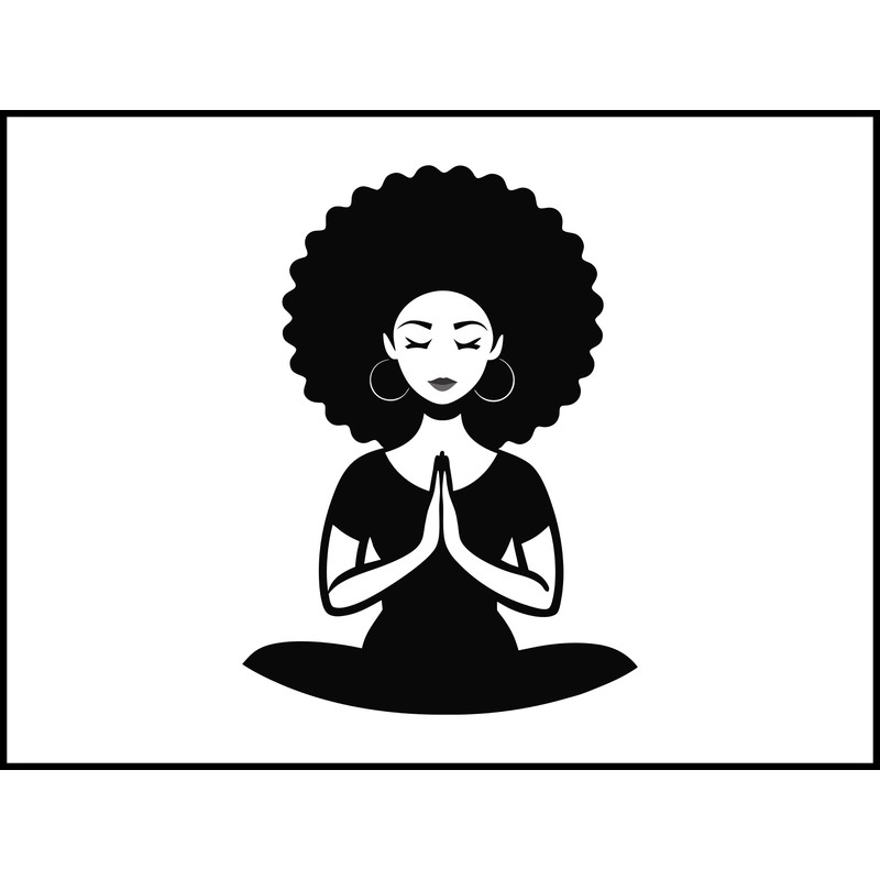 Afro Black Woman Praying 2
