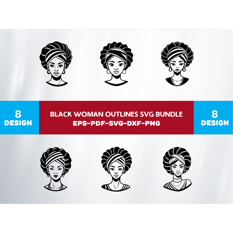 Black Woman Outlines 0