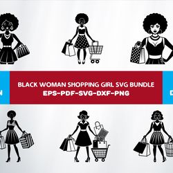 black woman shopping girl