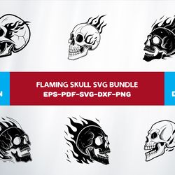 flaming skull