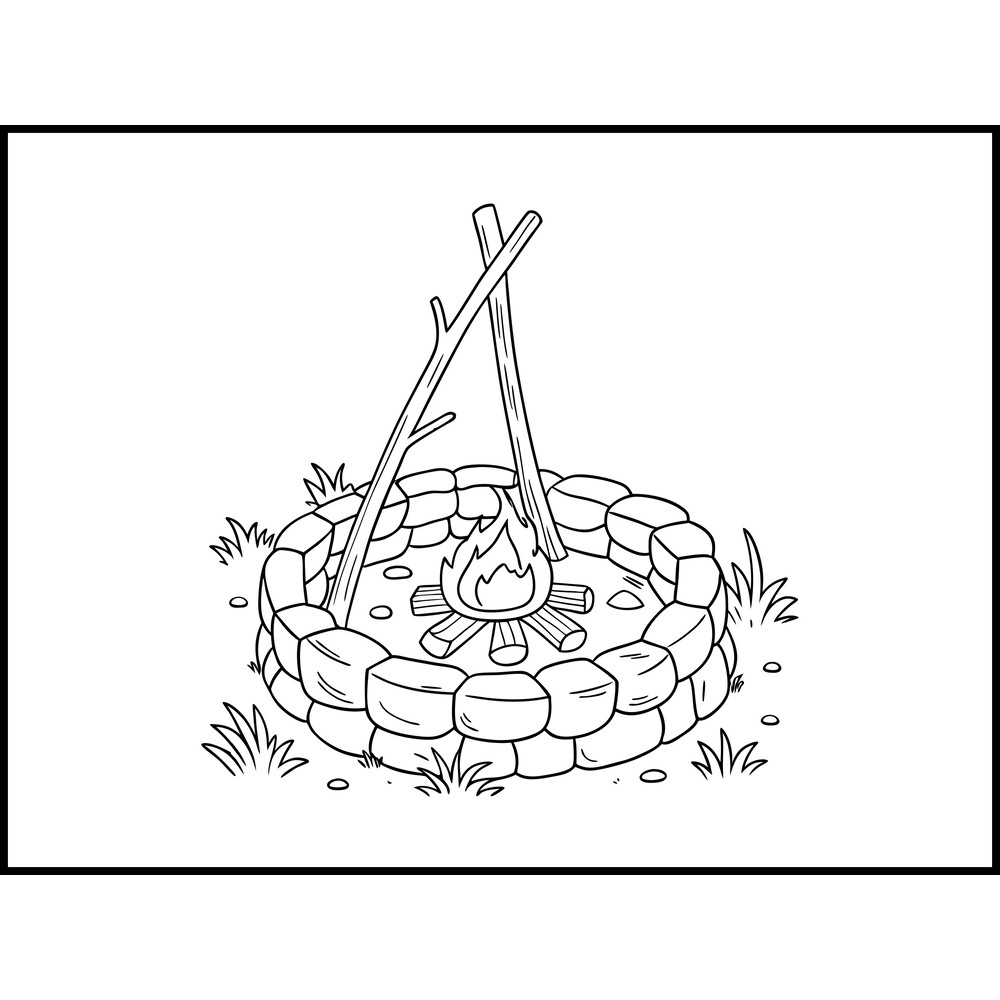 Stone Ringed Campfire 2