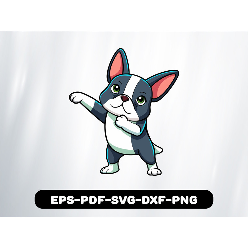 Dabbing Boston Terrier T Shirt 0