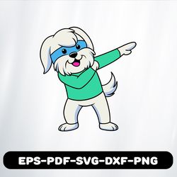 dabbing maltese t shirt