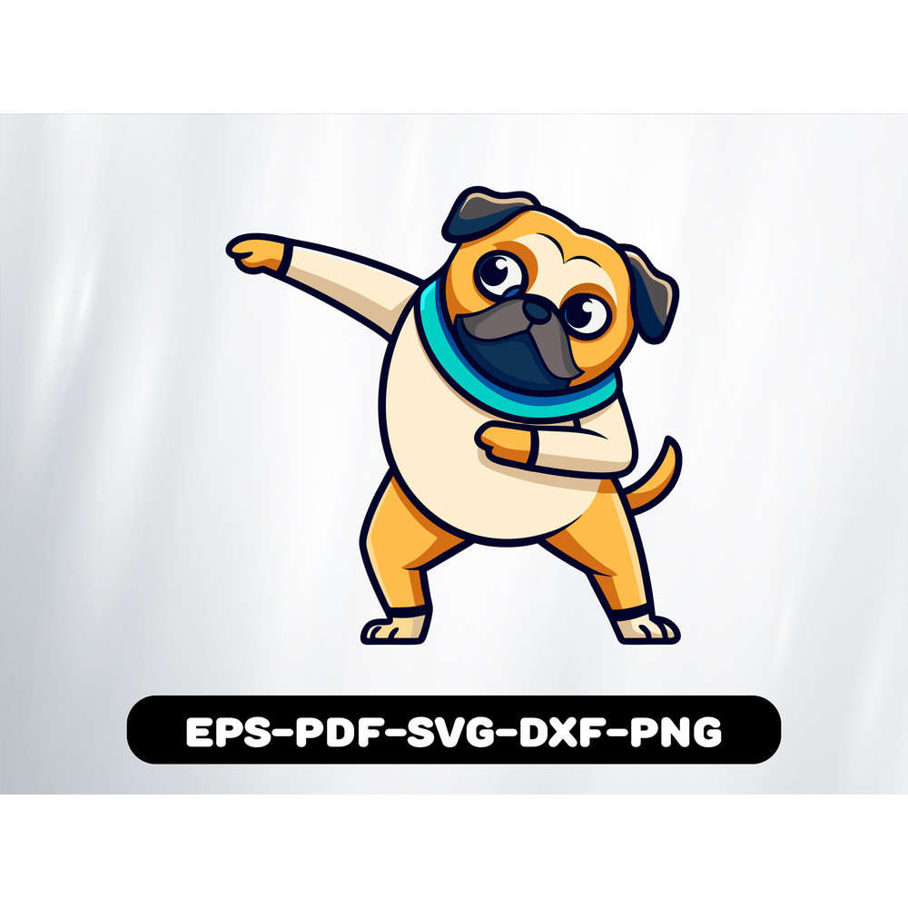 Dabbing Pug T Shirt 0