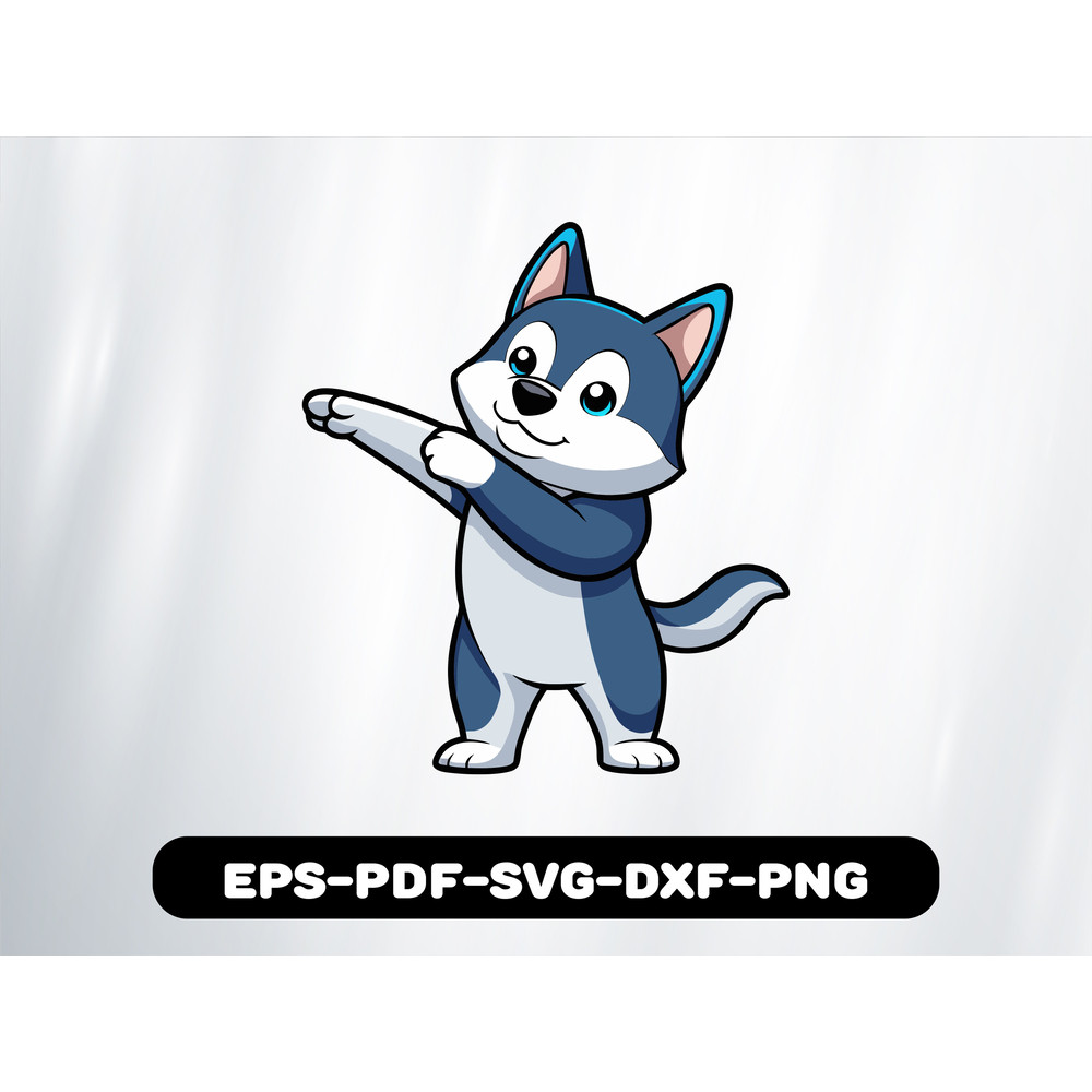 Dabbing Siberian Husky T Shirt 0