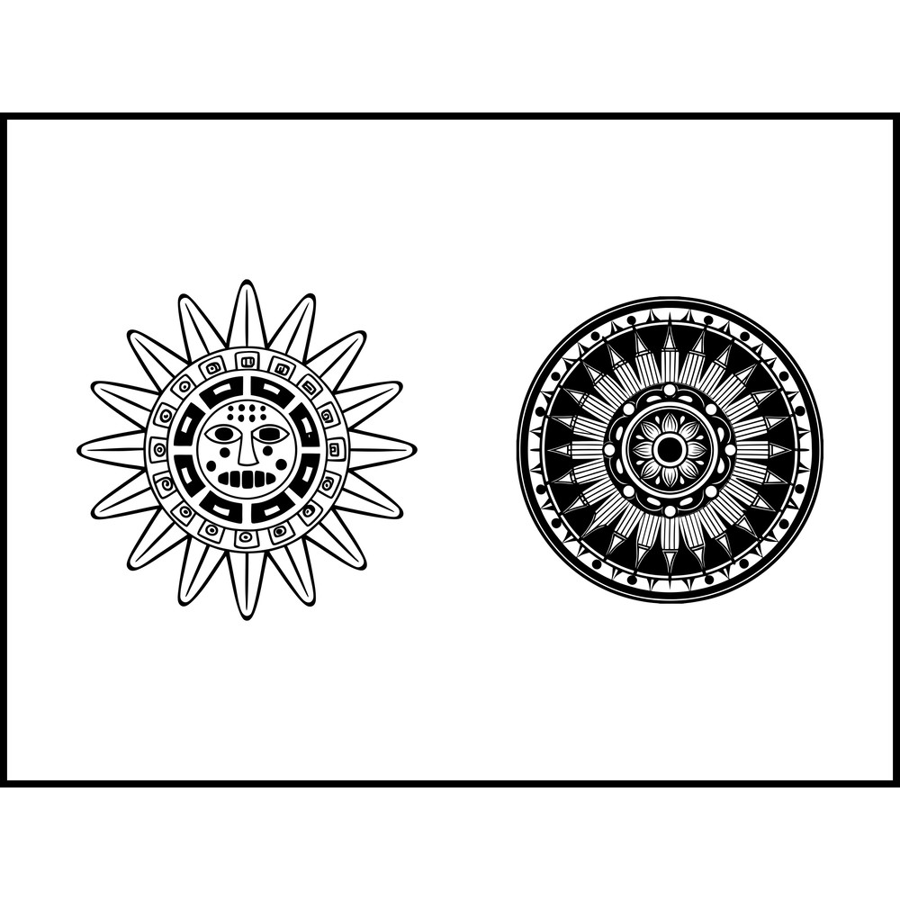 Mayan Sun Glyph 2