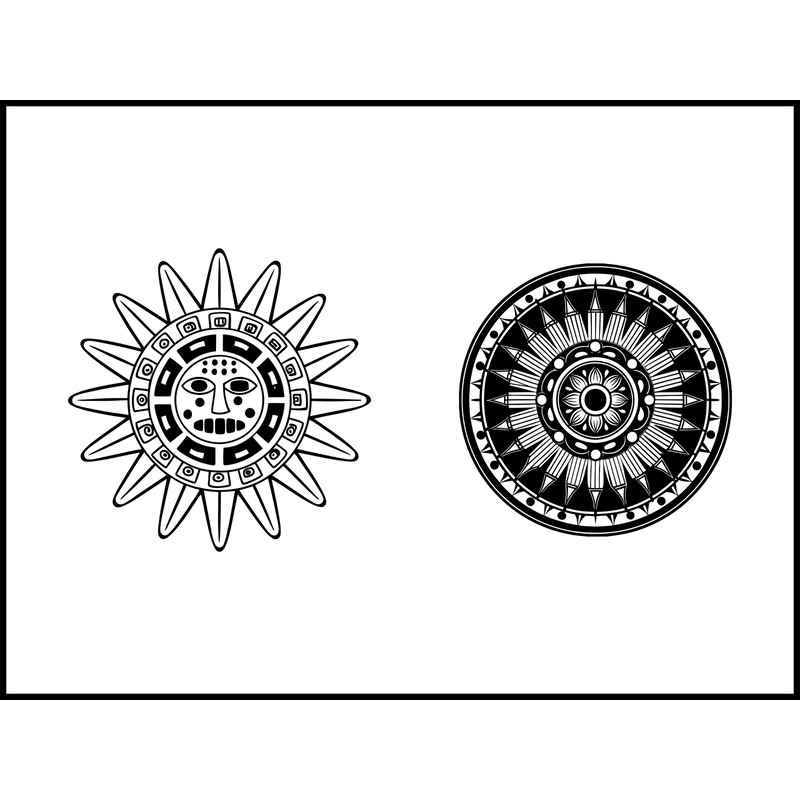 Mayan Sun Glyph 2