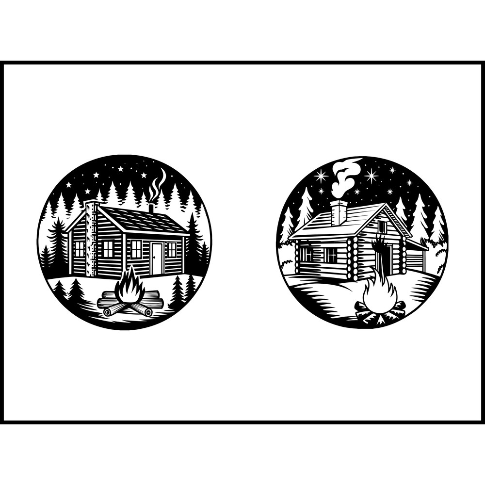 Log Cabin Campfire 1