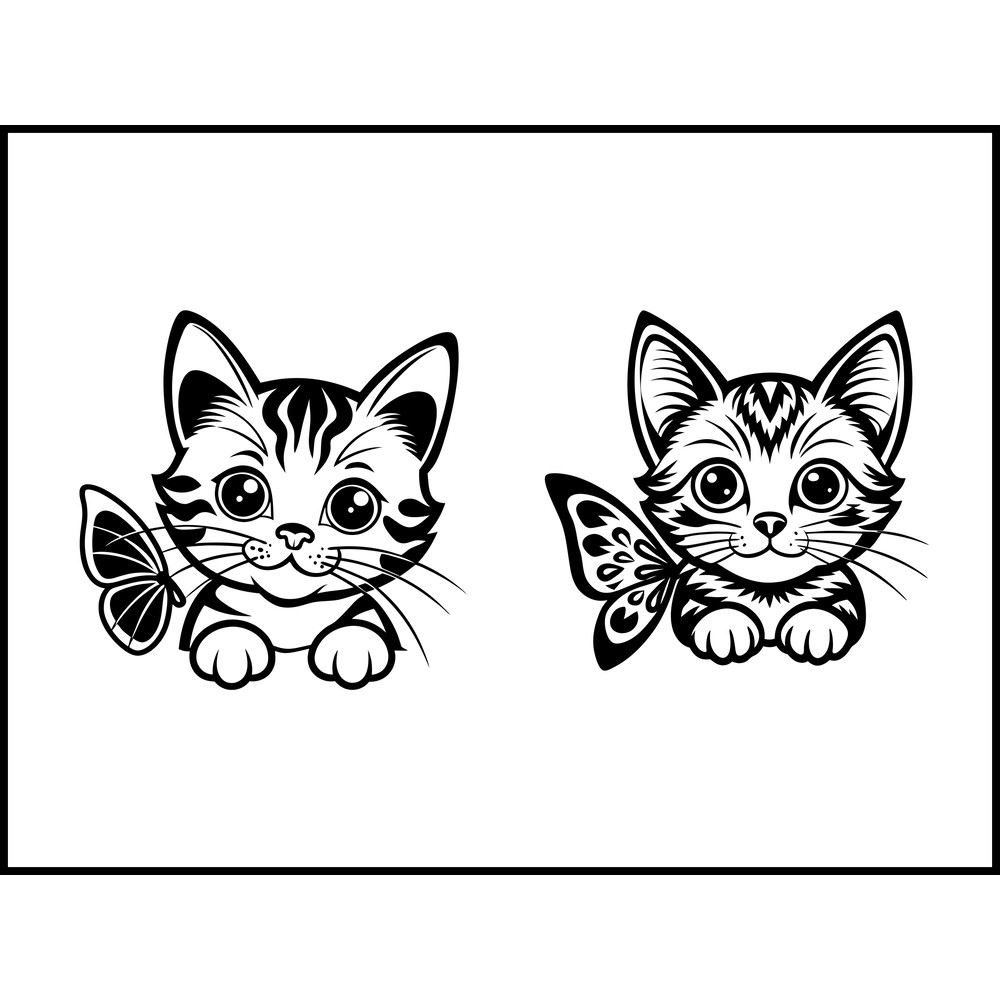 Cat With Butterfly 2