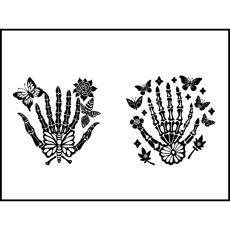 Floral Skeleton Hand 2