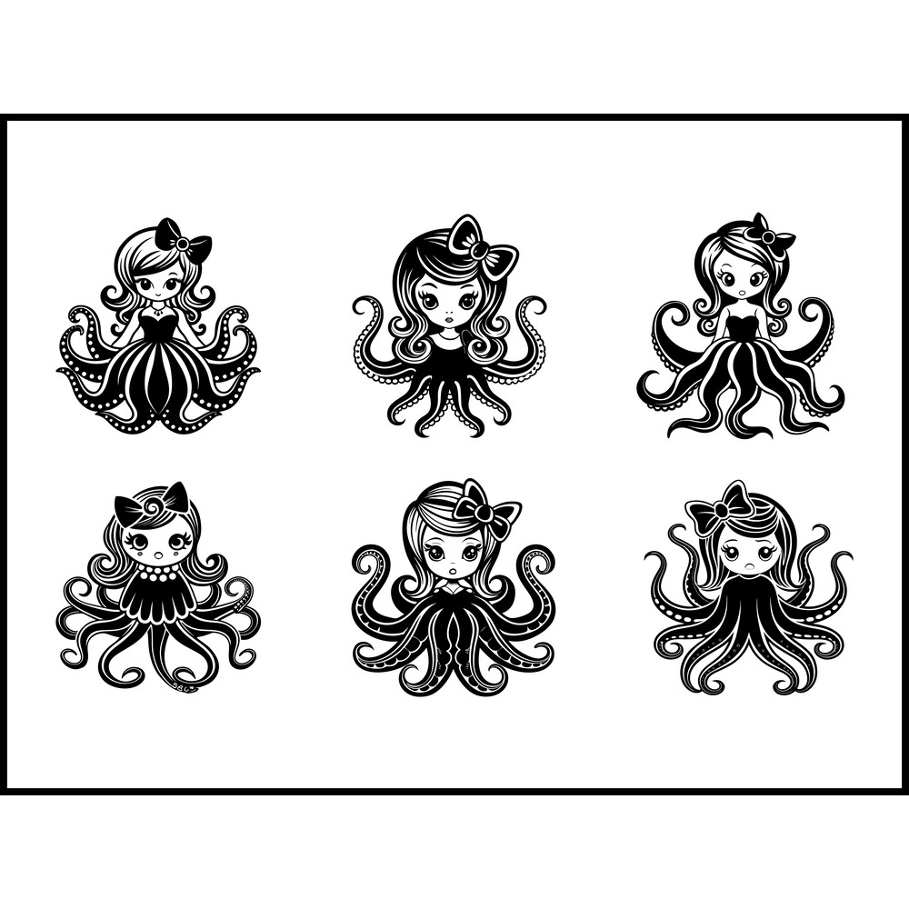Octopus Girl With Bow 1