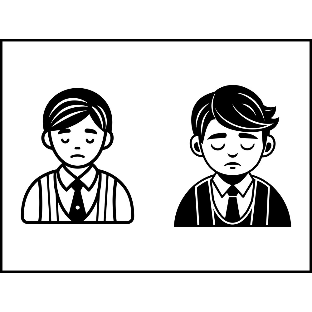 Tired Employee Worker Cartoon Icon 1