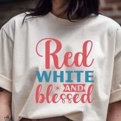 red white and blessed t shirt