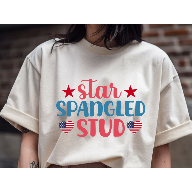 Star Spangled Stud T Shirt 0