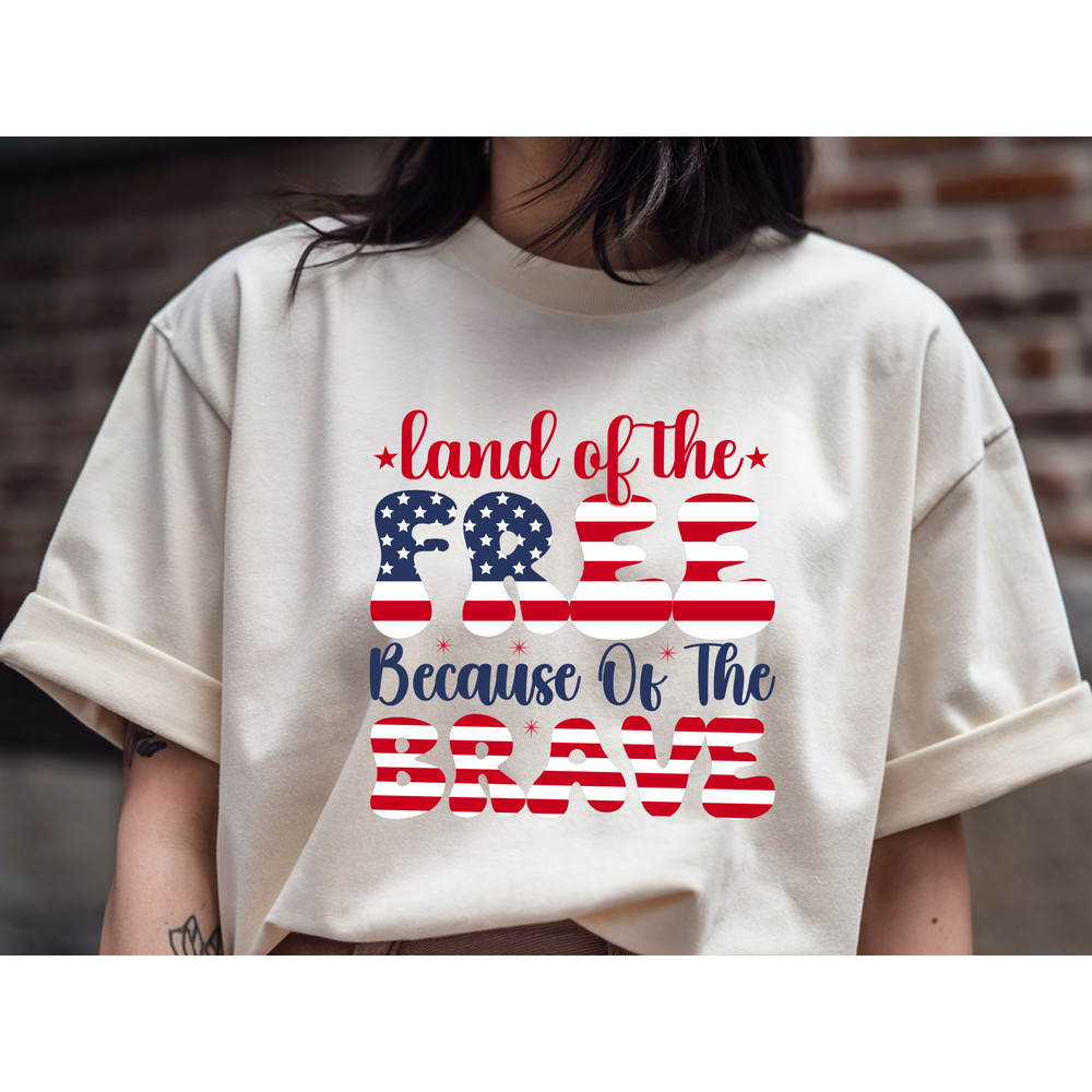 Land Of The Free Because Of The Brave T Shirt 0
