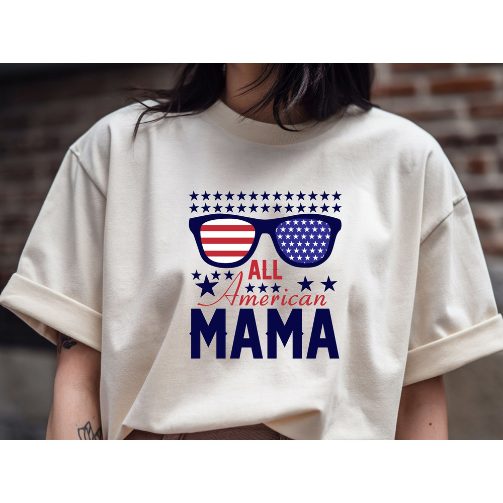 All American Mama T Shirt Design 0