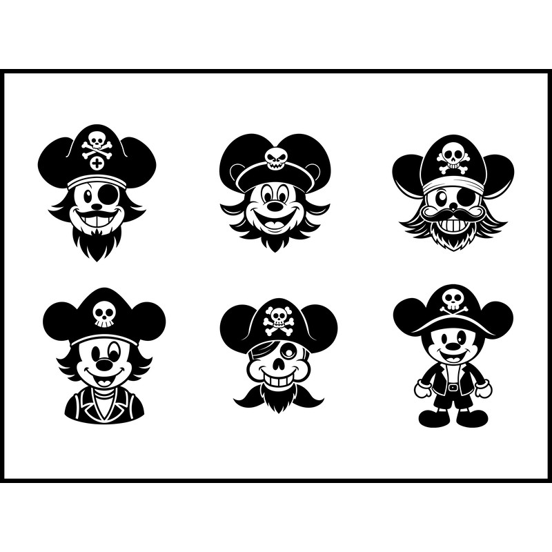 Pirate Mickey Svg Bundle 1