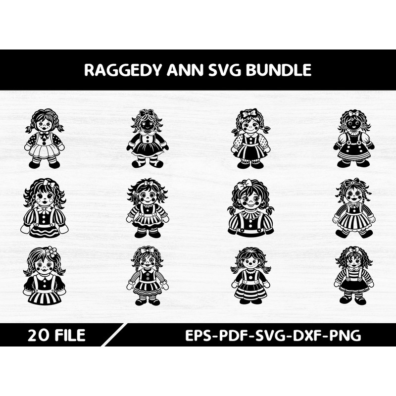 Raggedy Ann Svg Bundle 0
