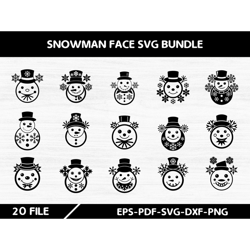 Snowman Face Svg 0