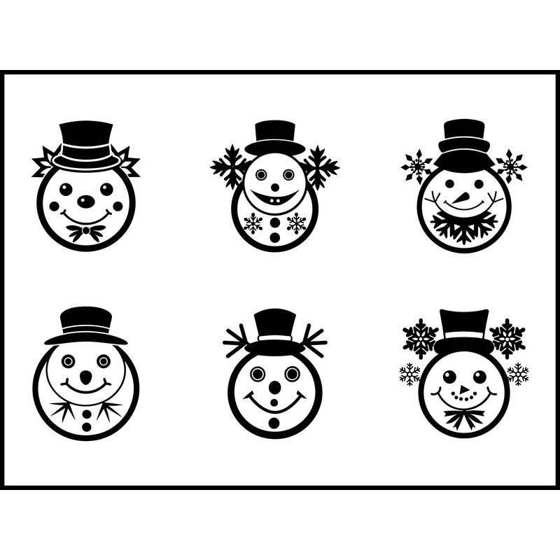 Snowman Face Svg 1