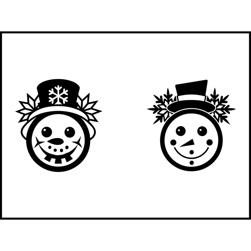 Snowman Face Svg 2