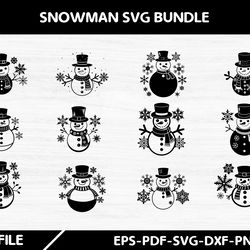snowman svg bundle 3