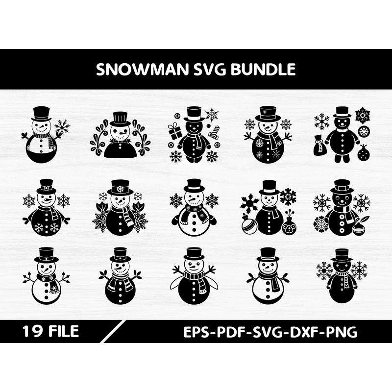 Snowman Svg Bundle 5 0