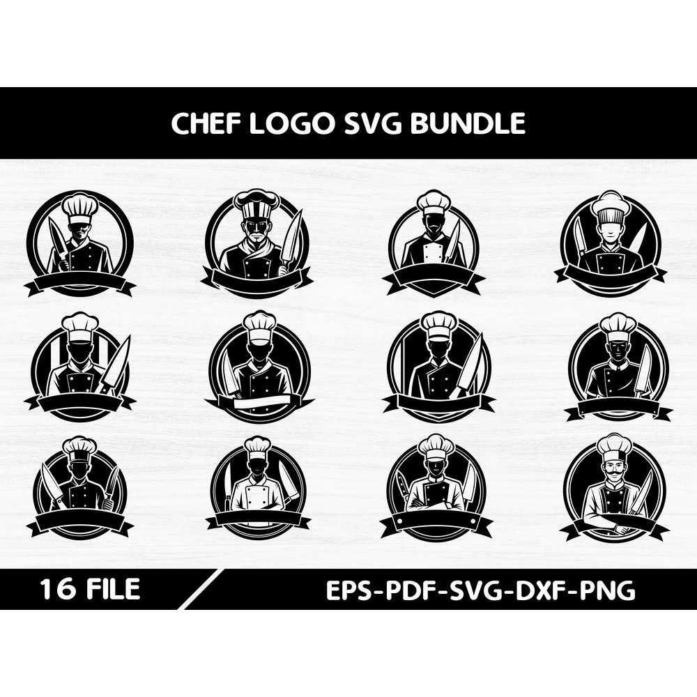 Chef Logo Svg Bundle 0