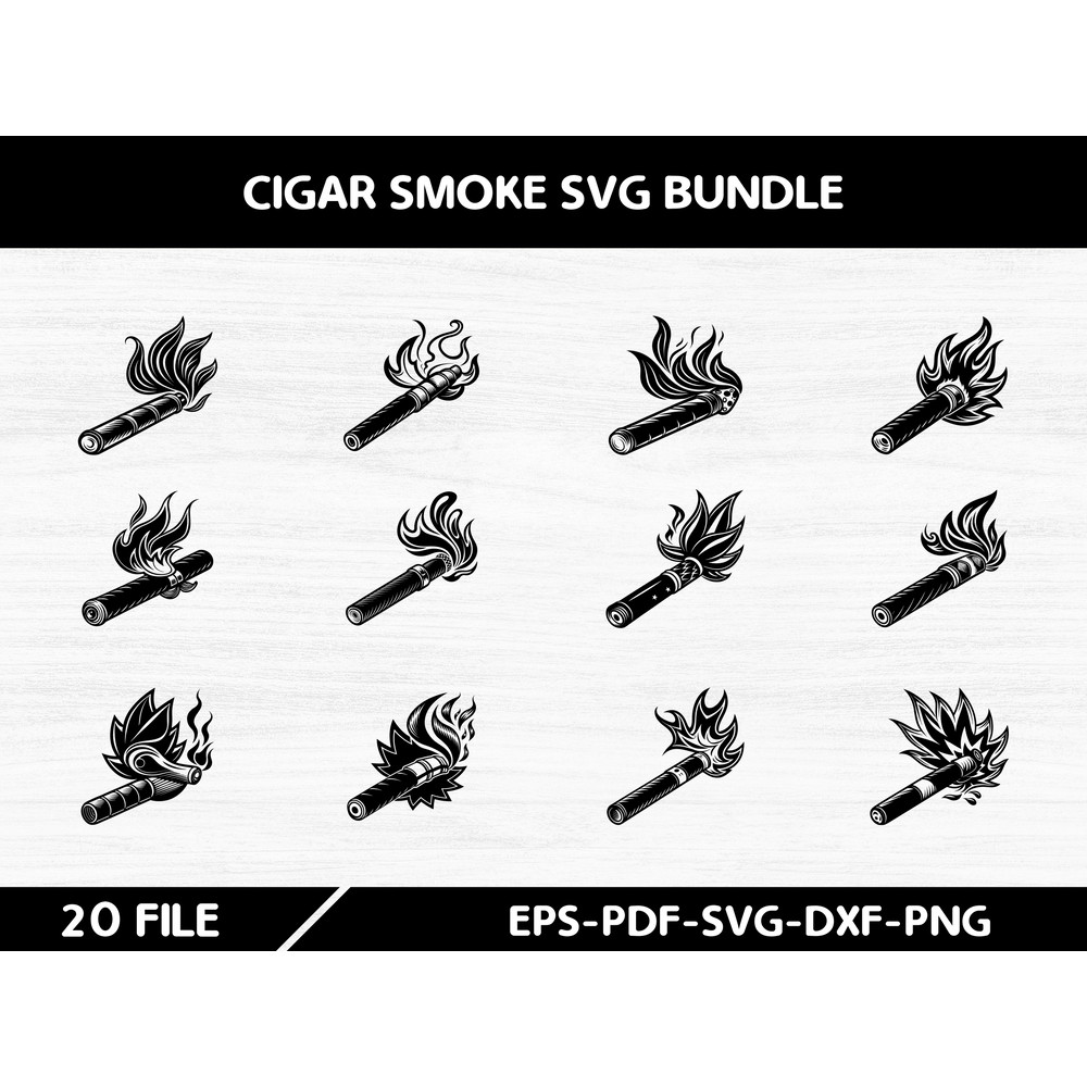 Cigar Smoke Svg Bundle 0