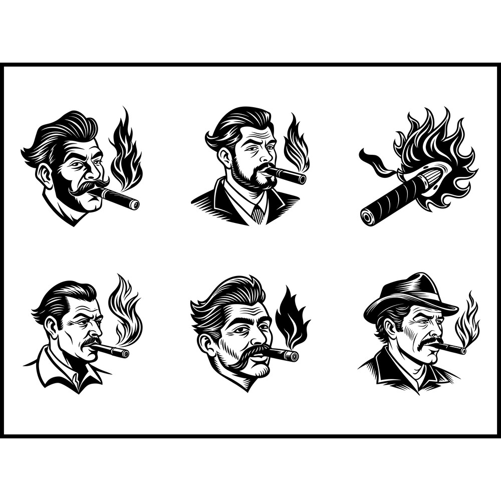 Cigar Smoke Svg Bundle 1