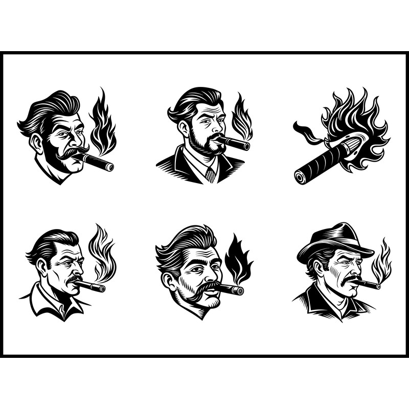 Cigar Smoke Svg Bundle 1