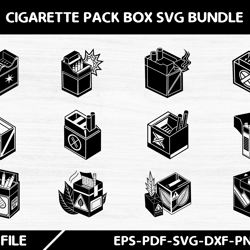 cigarette pack box svg bundle