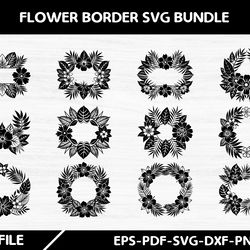 flower border svg bundle