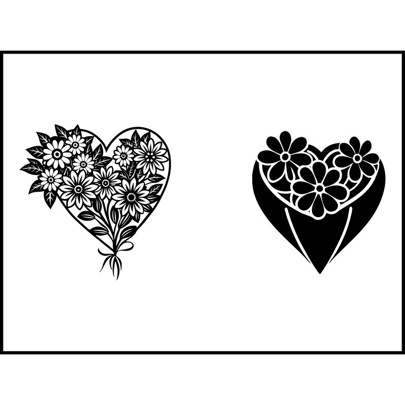 Flower Heart Svg Bundle 2