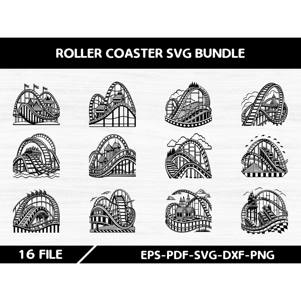 Roller Coaster Svg Bundle 0