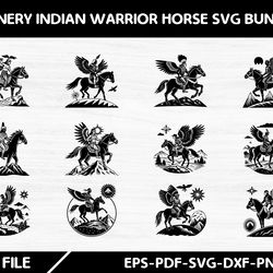 scenery indian warrior horse svg bundle