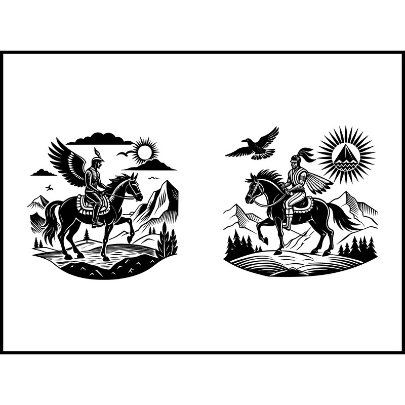 Scenery Indian Warrior Horse Svg Bundle 2