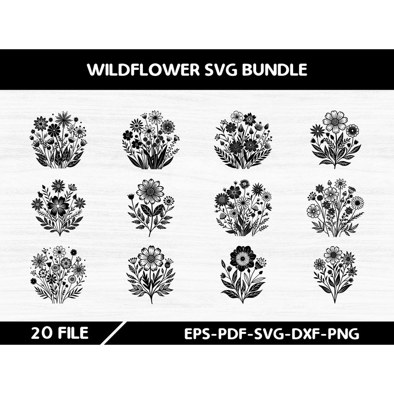 Wild Flower Svg Bundle 0