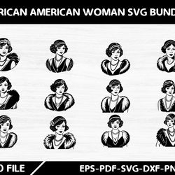 african american woman svg bundle