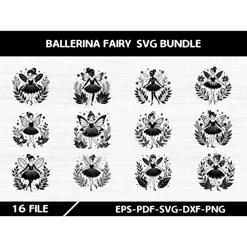 Ballerina Fairy Svg Bundle 0