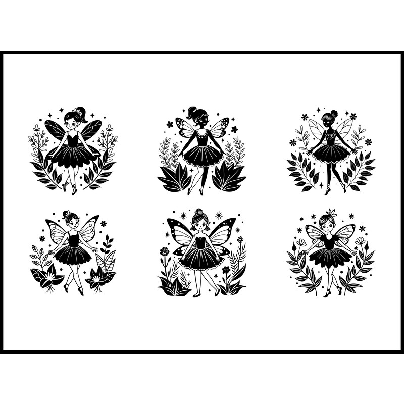 Ballerina Fairy Svg Bundle 1