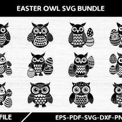 easter owl svg bundle