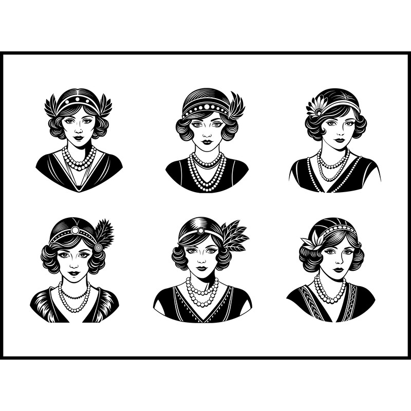 Flapper Girls Svg Bundle 1 1