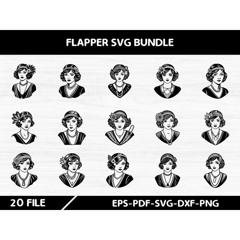 Flapper Svg Bundle 0